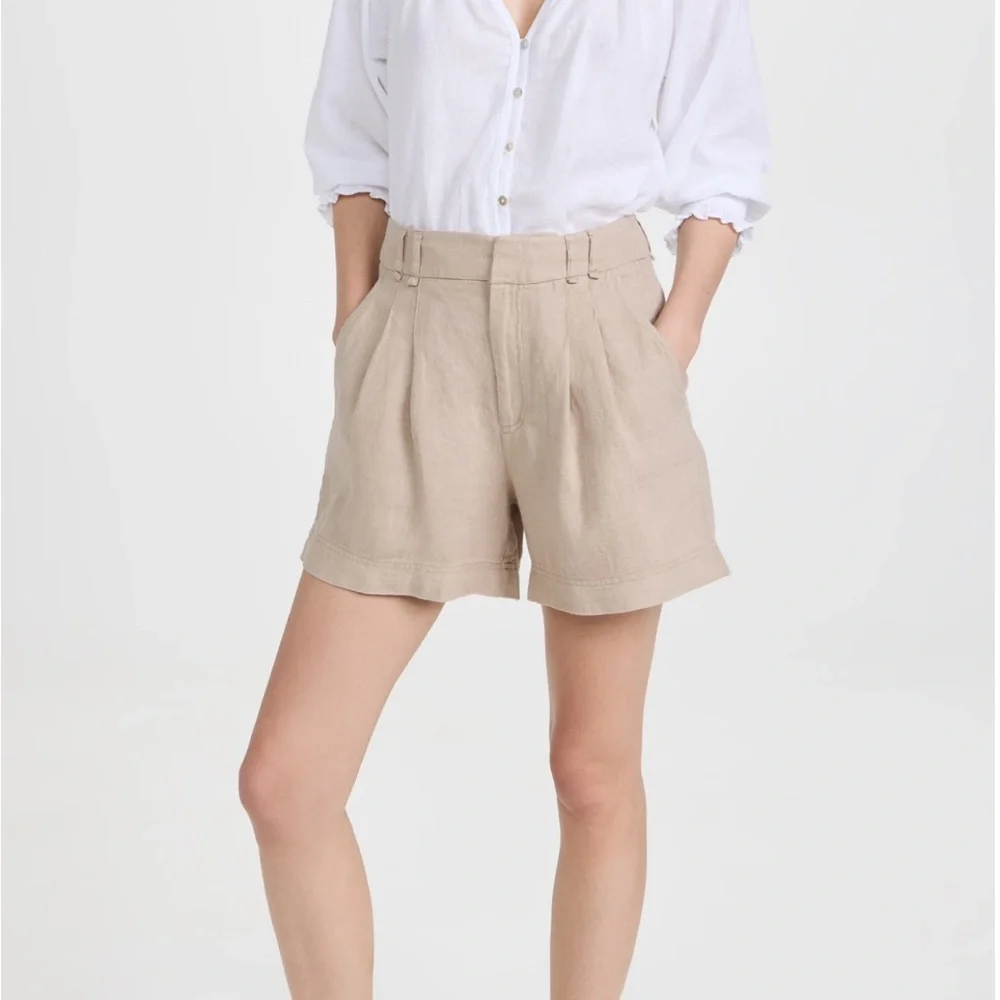 NWT Free People Chelsea Linen Shorts/Medium/Sand - Picture 4 of 8